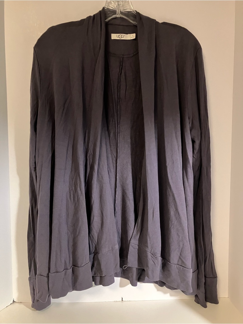 UGG Women's Draped Open-Front Cardigan - Charcoal Gray